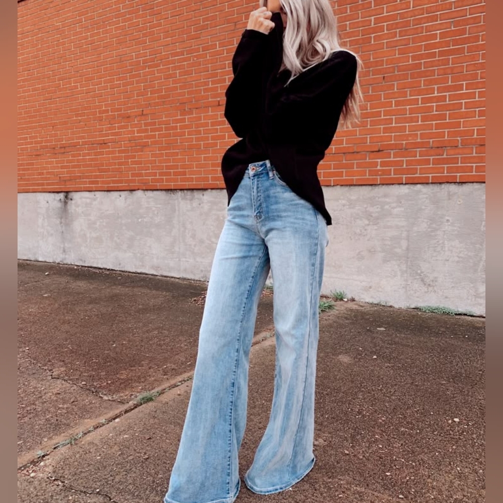 The Blair Flares in Denim Blue - 13